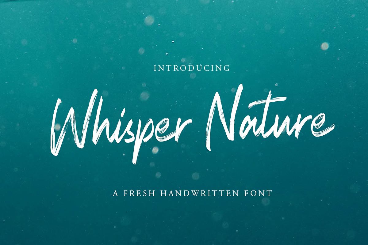 Whisper Nature - Brush Script Font Free Download Free Download