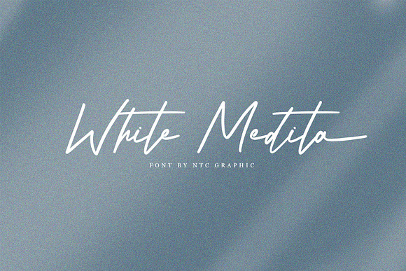 White Medita Brush Script Font Free Download