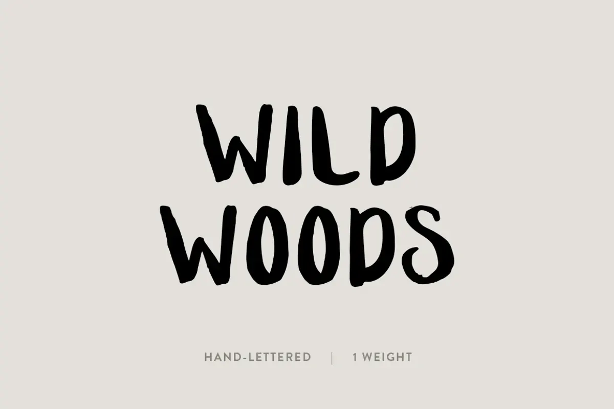 Wild Woods: A Hand-Lettered Font Free Download Free Download