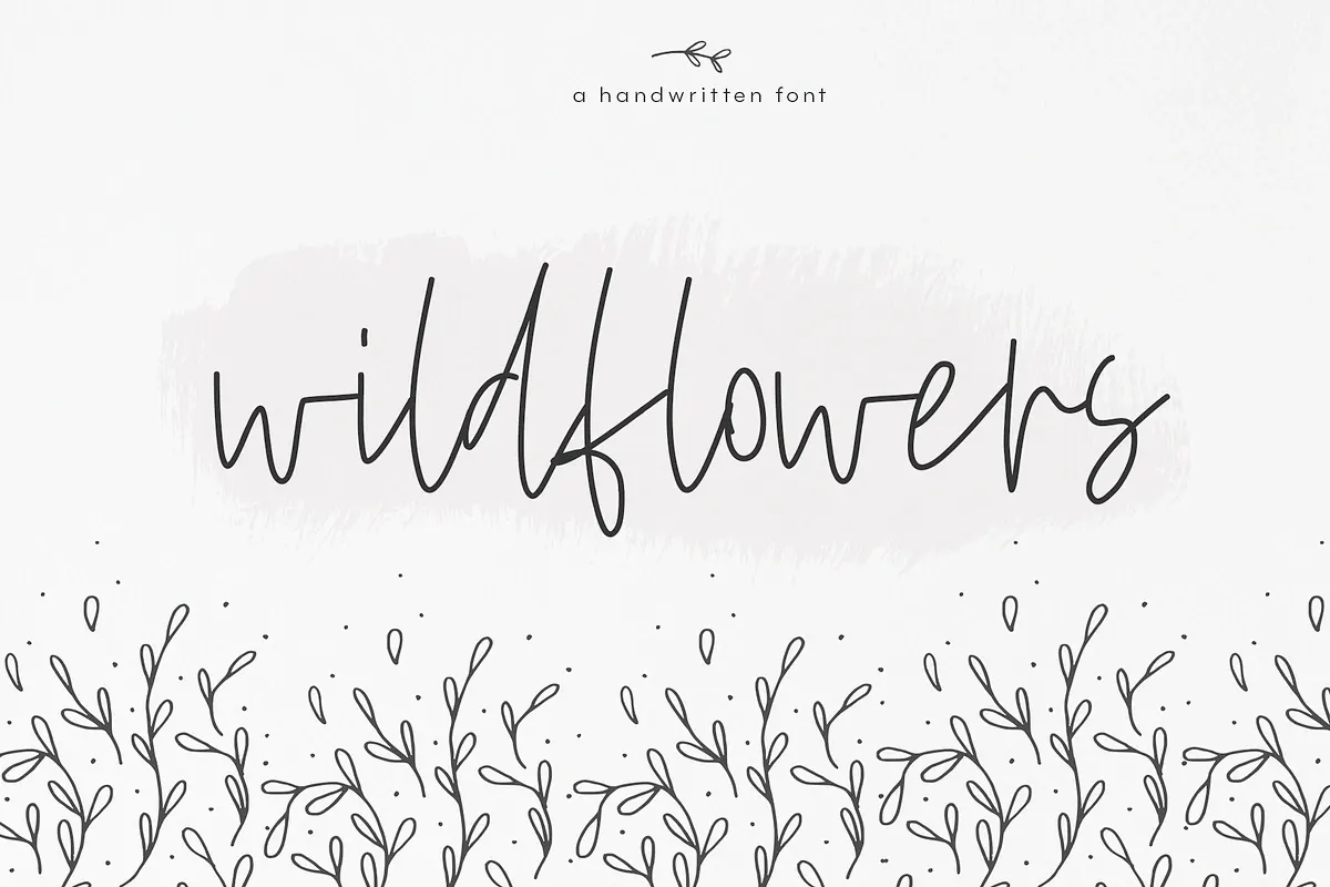 Wildflowers - A Handwritten Font Free Download Free Download