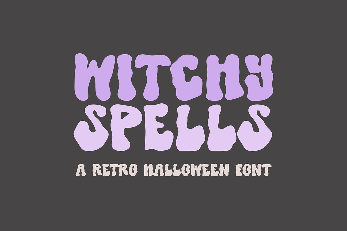 WITCHY SPELLS Retro Halloween Font Free Download Free Download