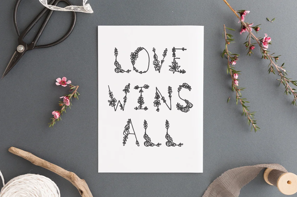 Wonder Floral Font