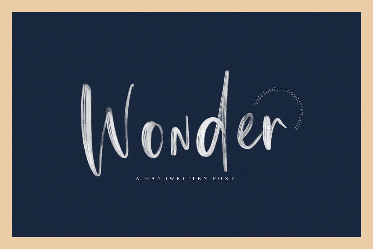 Wonder | SVG Font Free Download Free Download