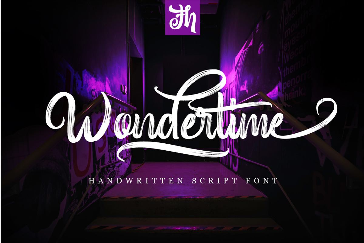 Wondertime - Handwriting Script Font Free Download Free Download