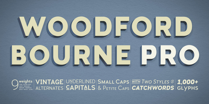 Woodford Bourne PRO Font Free Download