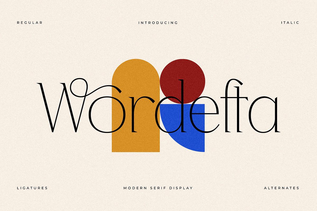 Wordefta Modern Serif Display Font Free Download Free Download