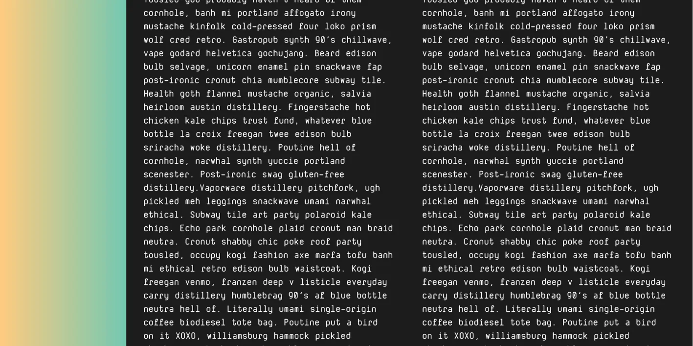 Wudoo Mono Font