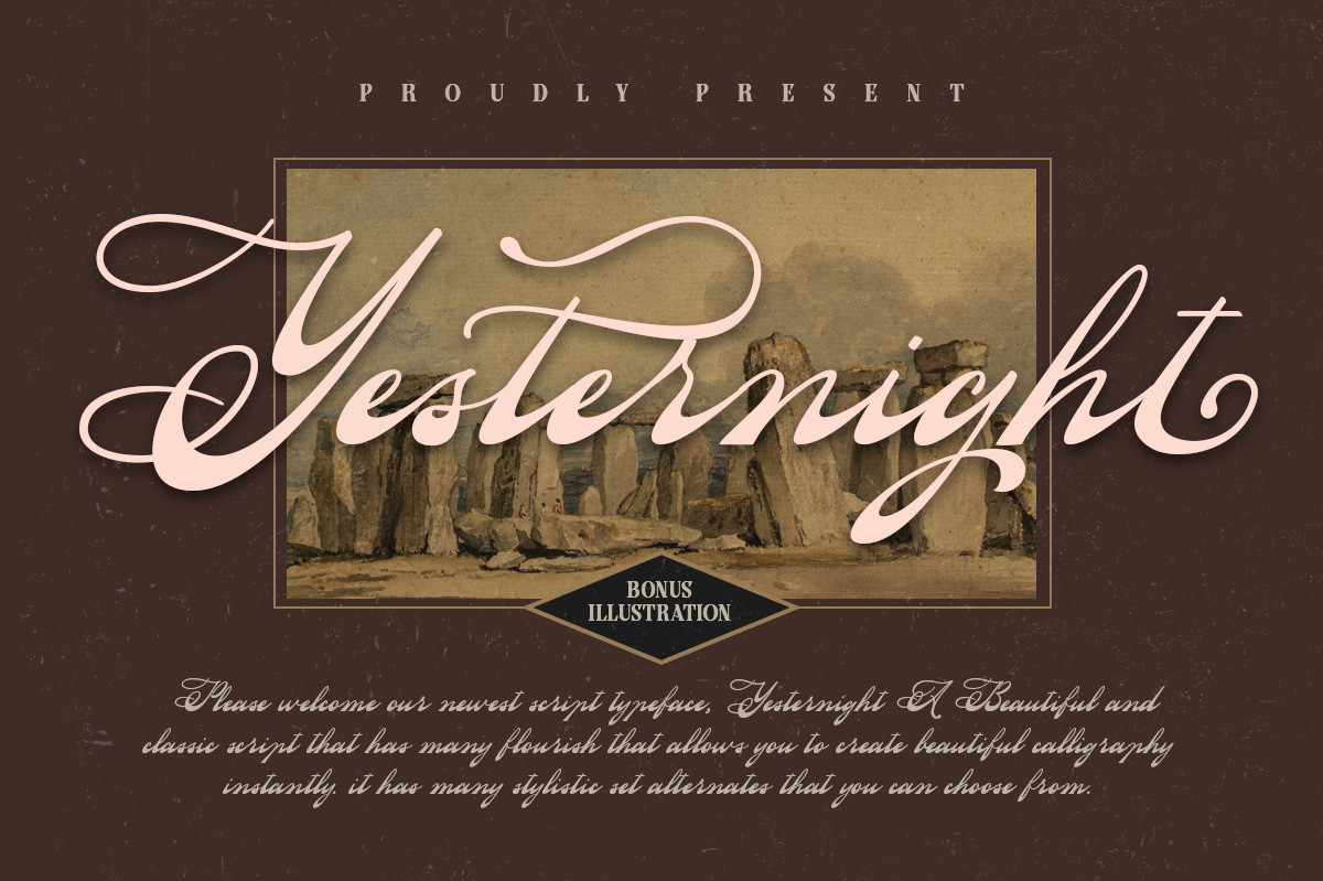 Yesternight Font Free Download