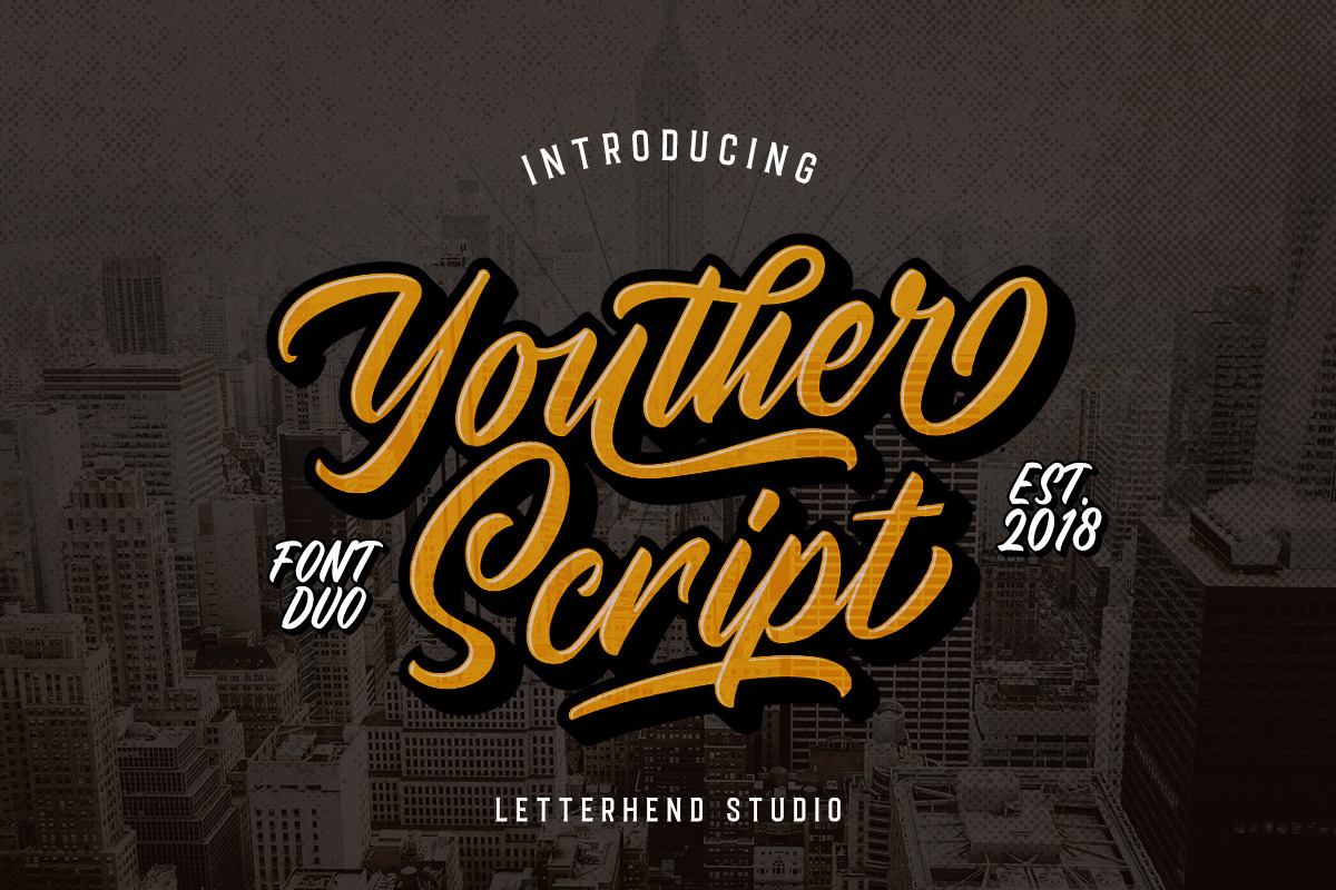 Youther Brush - Layered Font Duo Free Download Free Download