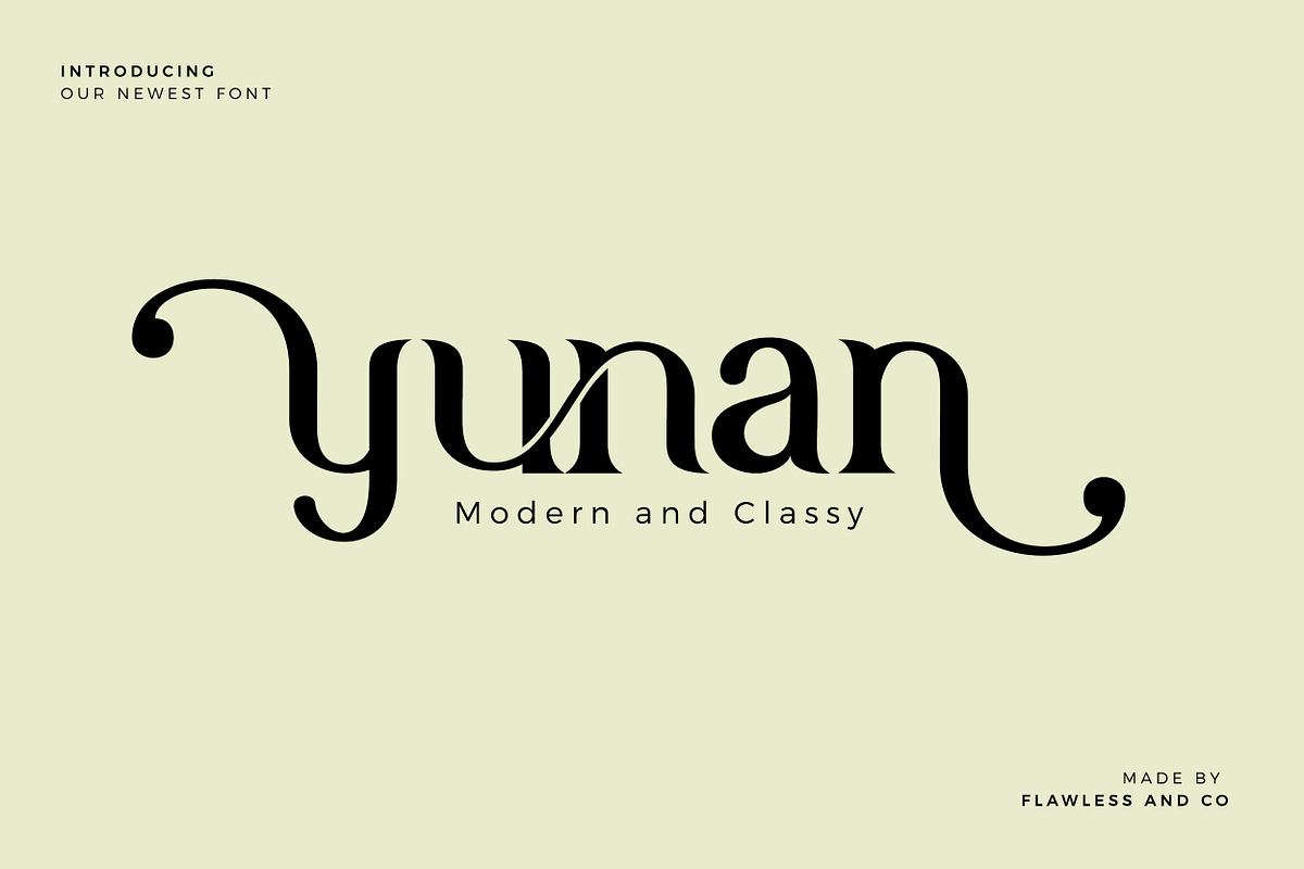 Yunan - Modern and Classy Font Free Download Free Download