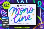 Procreate Monoline Lettering Brushes Free Download