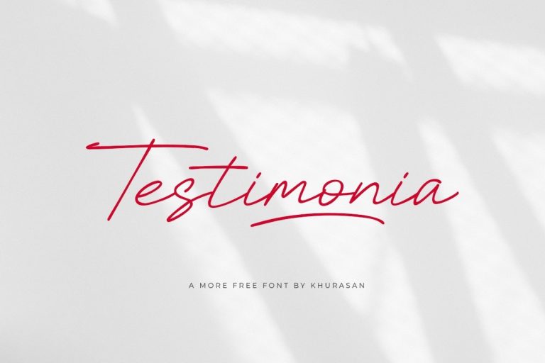 Testimonia font